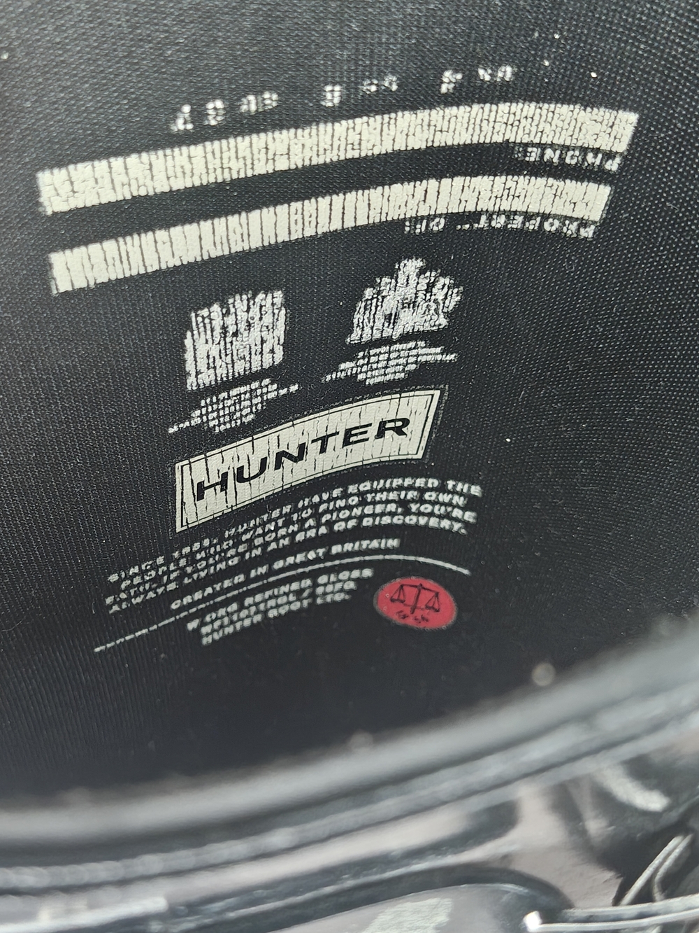 Hunter Glossy Tall Rain Boots - Black - Picture 14 of 16